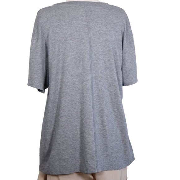 Lululemon Women's 8 Dark Gray T-Shirt Oversized Pullover Boat Neck Short Sleeve - Picture 4 of 6